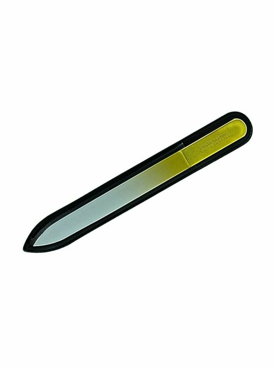 Пилка для ногтей, Zinger, 2-х сторонняя стеклянная, бежевая