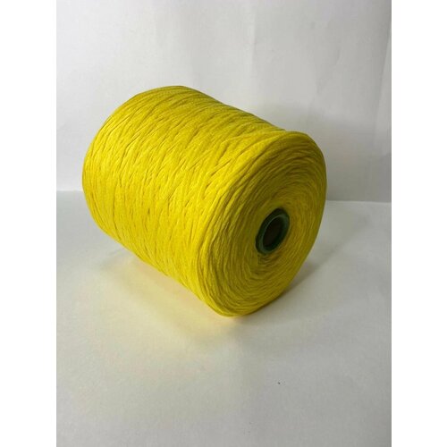 Pura lana Italia, желтый. Состав 100℅ хлопок шнурок плетёный . Метраж 100гр/ 350м в бобине 0,500гр