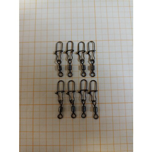 фото Карабин с вертлюгом рыболовные fishing swivels 8шт 23кг cr003 # 5 size fysadei