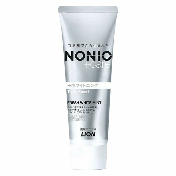 Lion Nonio +Care Профилактическая зубная паста для удаления неприятного запаха, отбеливания и комплексного ухода с ароматом фруктов и мяты 130 гр
