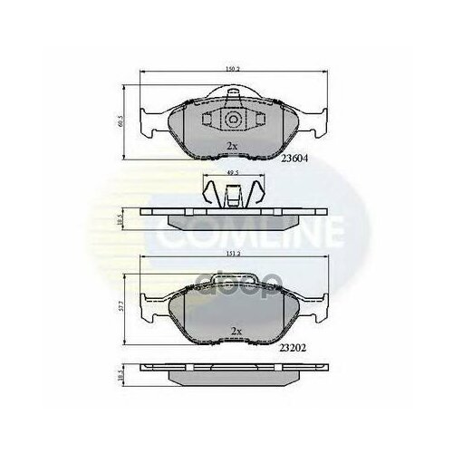 Комплект передних тормозных колодок Comline CBP0891