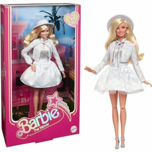 Barbie the Movie Collectible Doll, Margot Robbie As Barbie In Plaid Matching Set - Барби Марго Робби в наборе в клетку HRF26 кукла barbie batman барби бэтмен