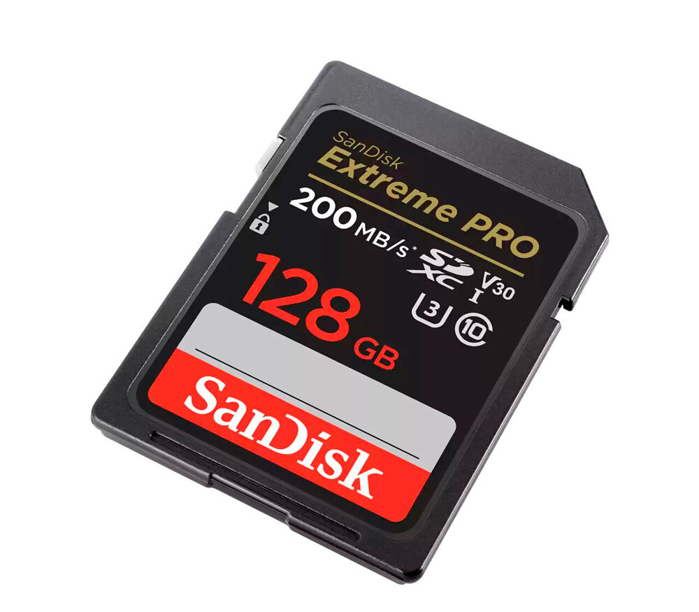 Карта памяти SanDisk SDXC 128GB Extreme Pro UHS-I V30 U3 R200/W90MB/s — фото 1