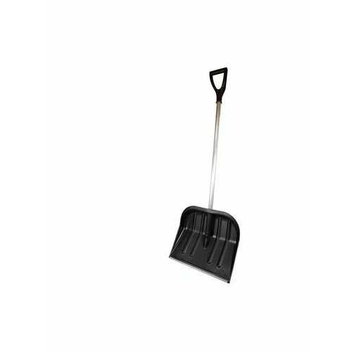 Лопата для снега для снега с черенком и ручкой репка с оцинкованной планкой 46701 черный