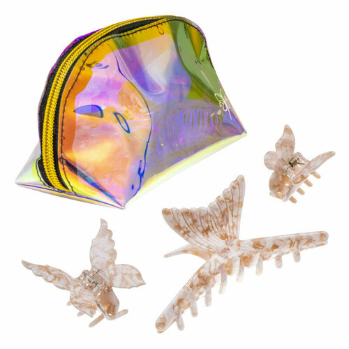 Набор заколок Белоснежка Sienna 410-HP Cream Женские аксессуары заколки крабы Крабики-бабочки для волос 920₽