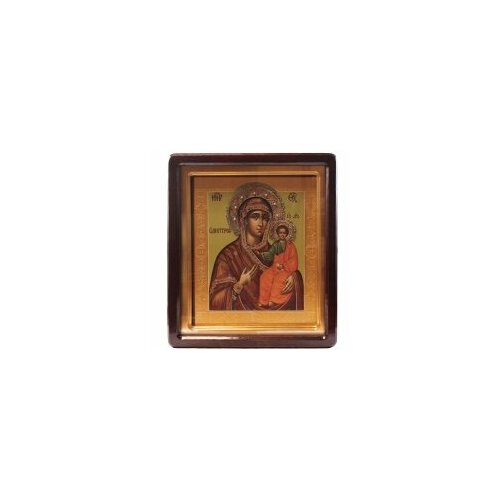 Икона живописная БМ Одигитрия 33х38 в киоте #125953 икона живописная кирилл и мефодий 33х38 в киоте 107380