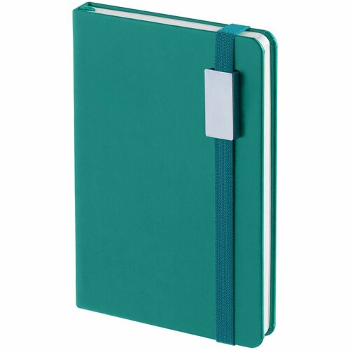 Ежедневник Replica Metal Mini, недатированный, бирюзовый, 10,5х16х1,4 см, искусственная кожа; металл