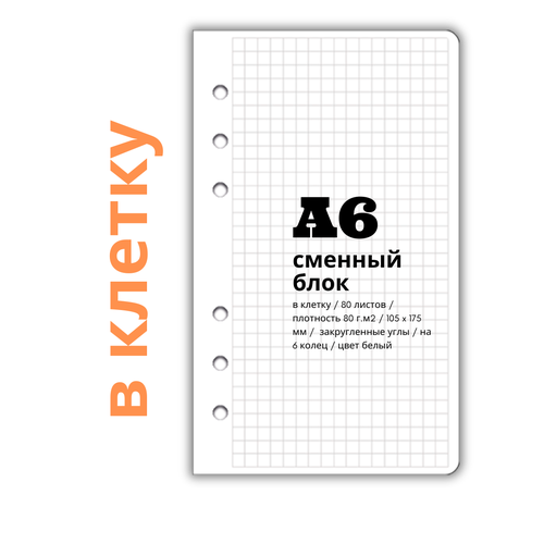 Сменный блок А6 в клетку