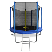 Батут ARLAND 8FT с внутренней страховочной сеткой и лестницей (Синий)