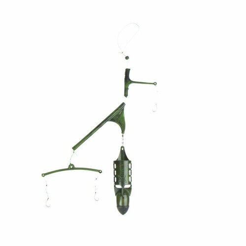 Монтаж фидерный донный X-FEEDER SHARK, кормушка BULLET FLYING-2, 50 г фидерный монтаж кормушка пуля 30 грамм и 2 крючка