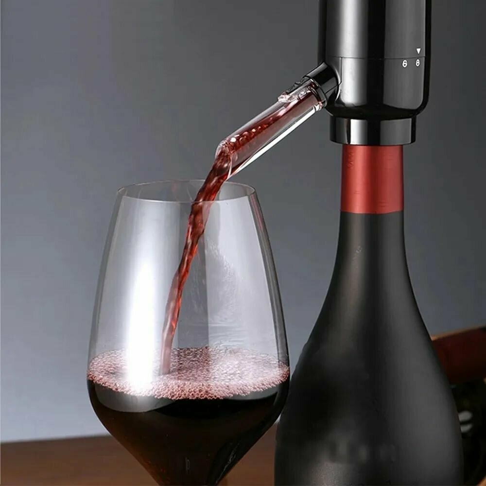 Электрический аэратор Electric wine Aerator Dispenser черный / диспенсер / винная система розлива / для вина / в подарочной упаковке