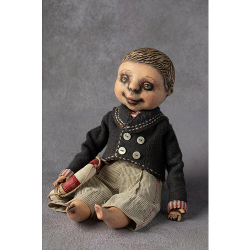 фото Авторская кукла "спасатель" ручной работы, интерьерная кукольная коллекция натальи кондратовой