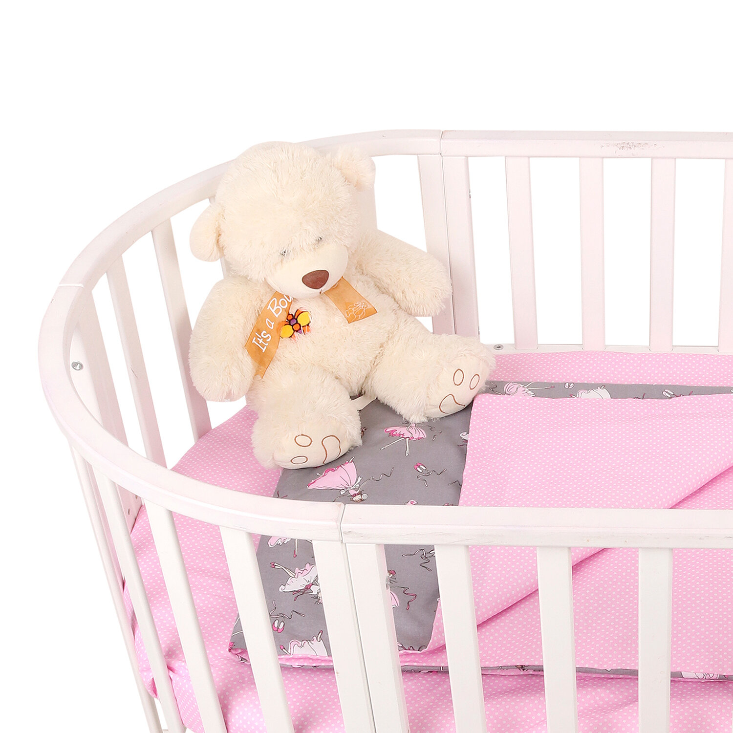 Комплект постельного белья Amarobaby Baby Boom, цвет: серый/розовый - фото №14