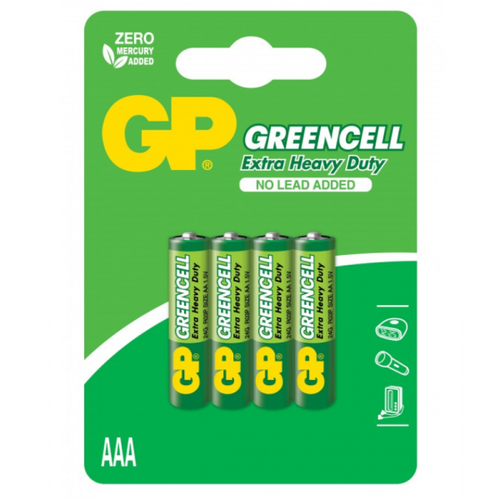 GP Batteries International Limited Солевые батарейки GP GreenCell 24G AAA 4 шт