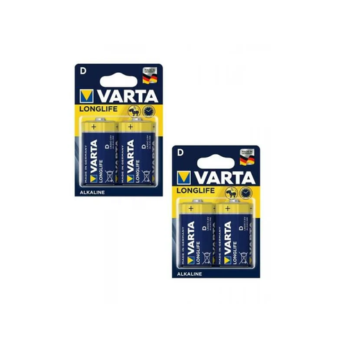 Батарейки Varta LONGLIFE LR20 D BL2 Alkaline 1.5V (4120) (2/20/100)