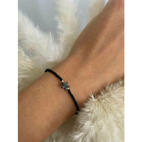 Браслет-цепочка SIDORINA SOFIA ACCESSORIES, бисер, 1 шт., размер 15 см, черный