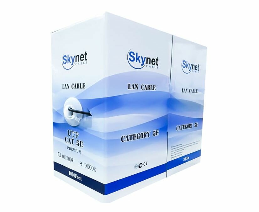 Кабель витая пара SkyNet Standart CSP-UTP-4-CU (медь) CAT5e PVC / серый - 305м