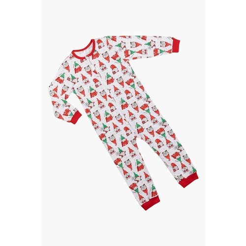 Комбинезон LITTLE WORLD OF ALENA, размер 104, зеленый, красный