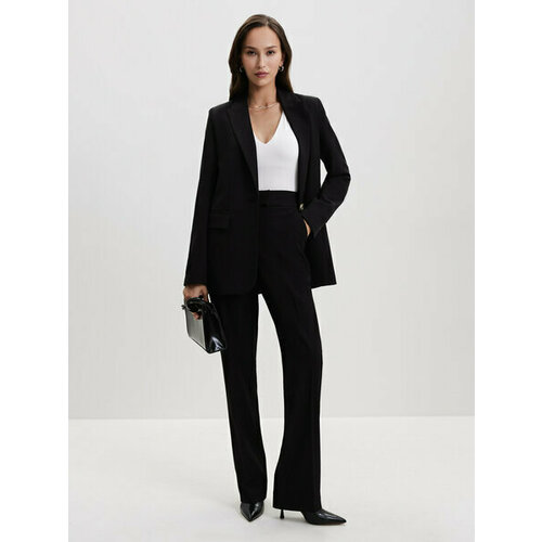 фото Брюки zarina, размер 2xs (ru 40)/170, черный