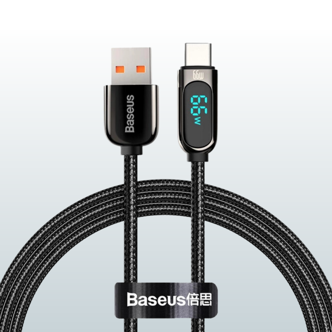 Кабель интерфейсный Baseus USB Type-A 2.0 (m) - USB Type-C (m), Fast Charging, 66W, 1 м, черный - фото №10