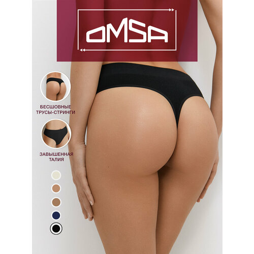 фото Трусы omsa, размер 44/46 (s/m), черный