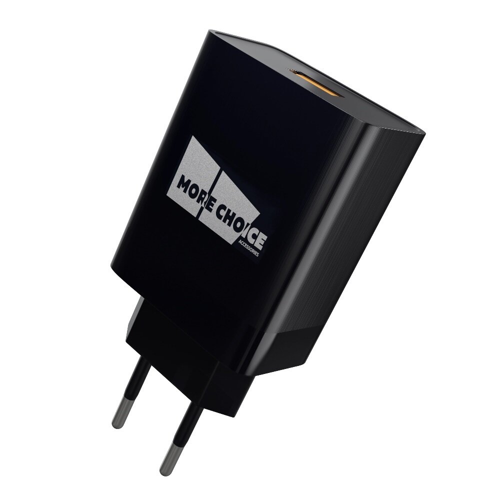Зарядное устройство СЗУ 1USB 3.0A QC3.0 быстрая зарядка More choice NC52QC (Black)
