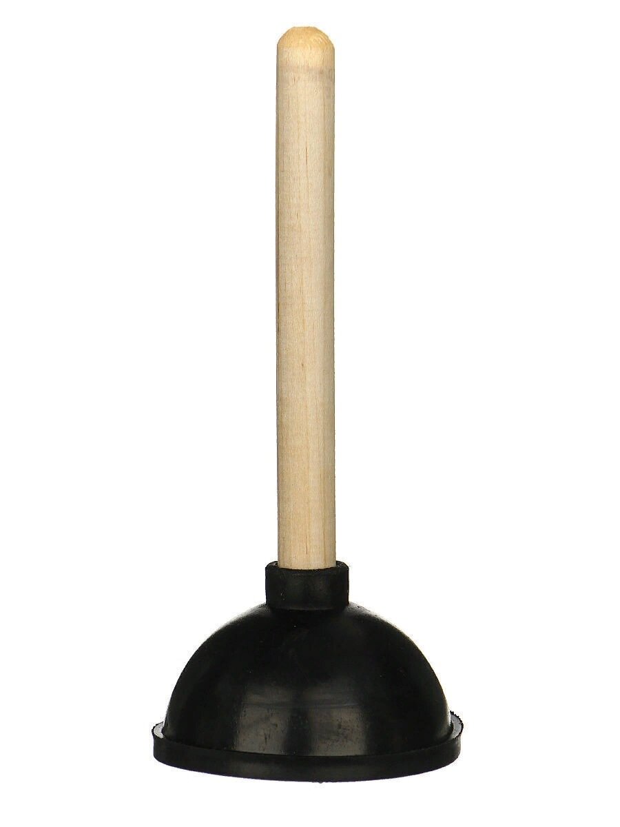 Сантех вантуз конический малый 110 с деревянной ручкой 3.2.3.