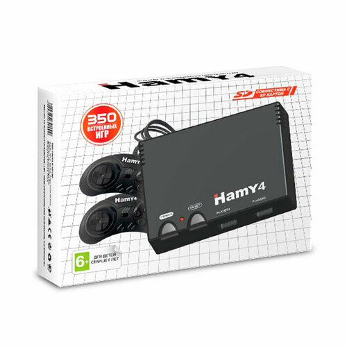 Игровая приставка Hamy 4 (350-in-1) HDMI (8-bit/16-bit) игровая приставка 8 bit 16 bit hamy 4 350 в 1 assassin creed 350 встроенных игр 2 геймпада usb кабель черная