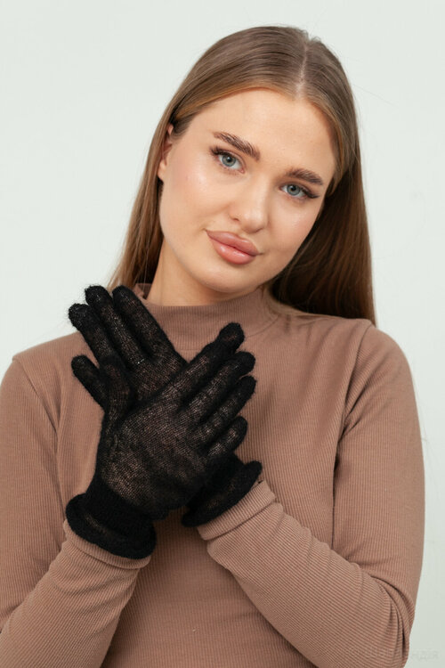 Перчатки ШапЛандия, размер 7.5, черный