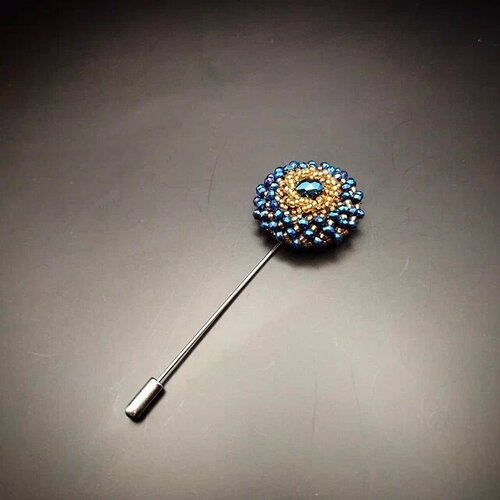 Брошь Innuendo, синий/золото
