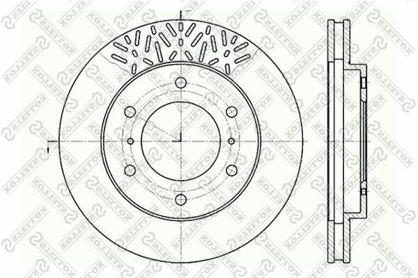 Диск тормозной передний для Mitsubishi Pajero 3.2GDi 00 60203033VSX STELLOX