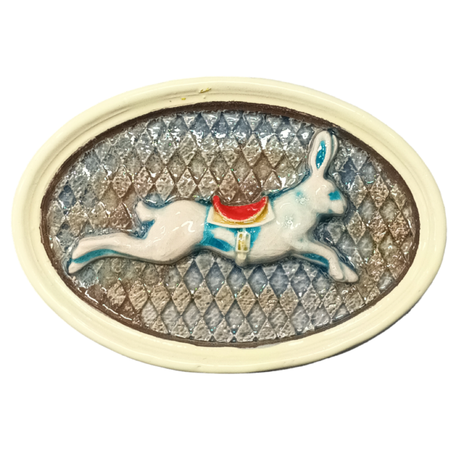 фото Панно керамическое ручной работы BULYGIN porcelain «Заяц», бежевое, 12 см