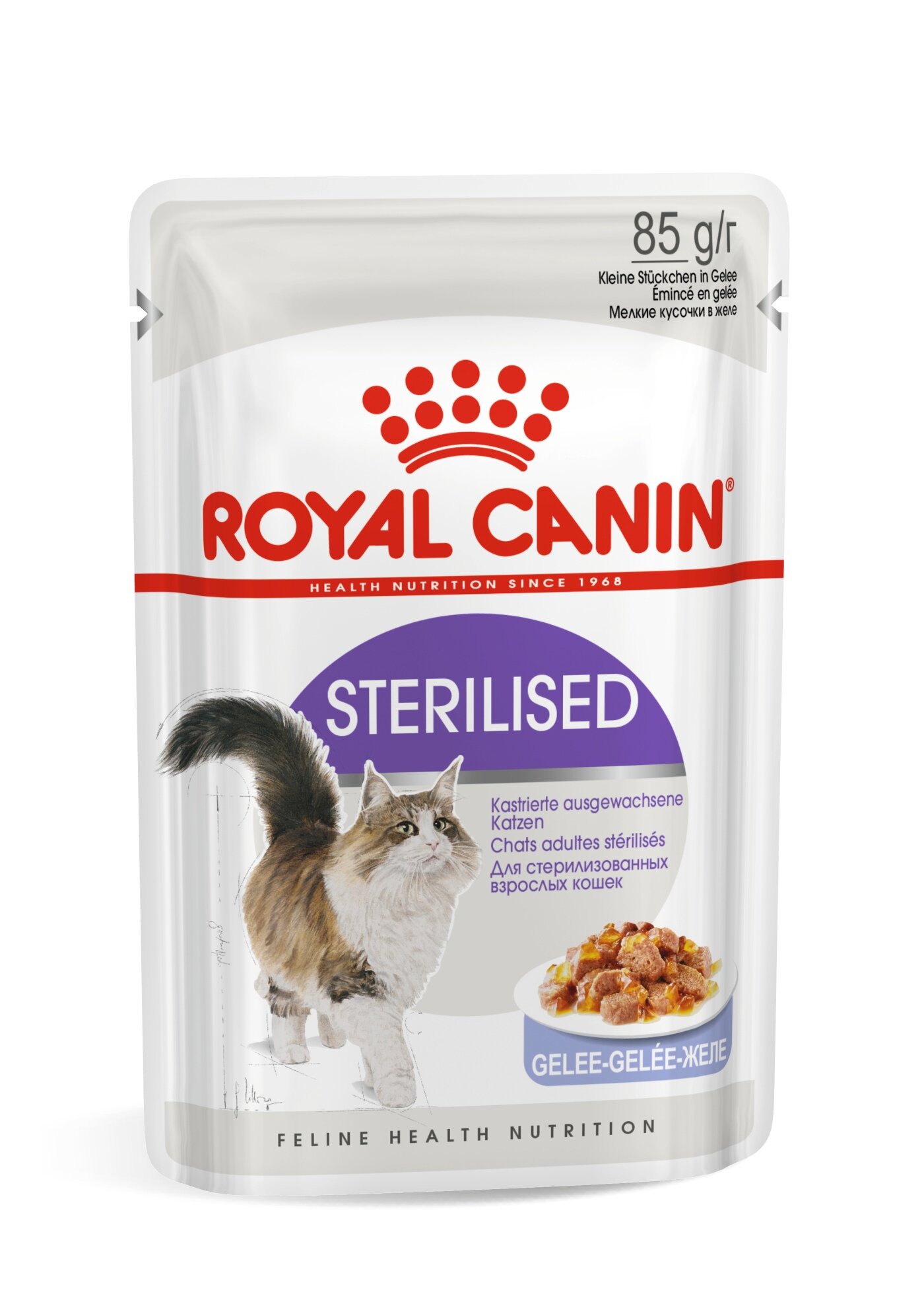 Влажный корм для кошек Royal Canin Sterilised в желе 28шт*85г