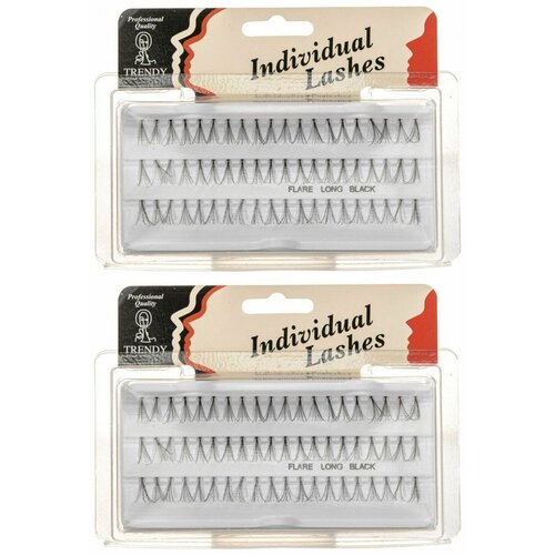 Trendy Накладные ресницы в пучках, длинные, 2 упаковки /