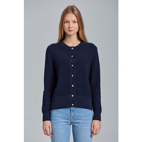 Кардиган GANT RIB PIQUE CARDIGAN, размер XXL, синий