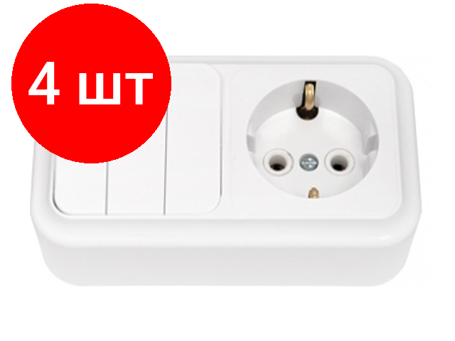 фото Блок комбинированный BYLECTRICA 3В-РЦ-531 Пралеска, 10 А, с заземлением