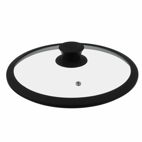 Крышка стекло/силикон с ручкой BY COLLECTION, 24см