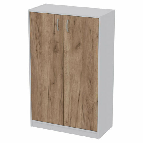 Шкаф Меб-фф Шкаф СБ-60+ДВ-60 цвет Серый+Дуб Крафт 77/37/123 см