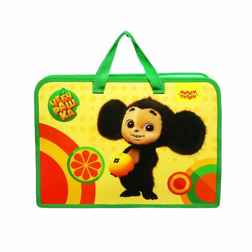 Папка с ручками А4 340 х 245 х 75 мм пластиковая ручки-тесьма Мульти-Пульти Чебурашка 874₽