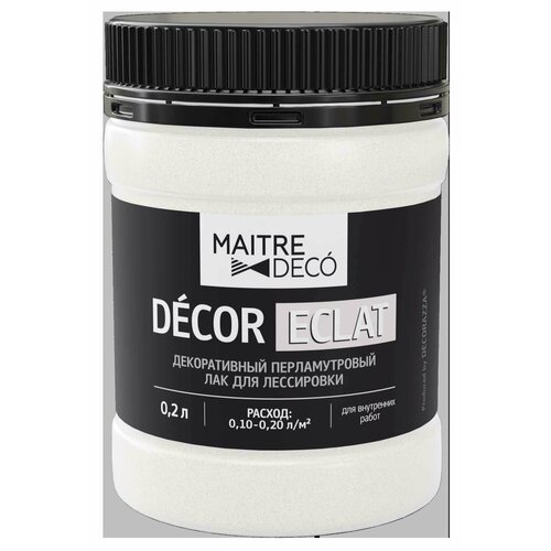 Лак перламутровый Maitre Deco D? cor Eclat 0.2 л цвет жемчужный