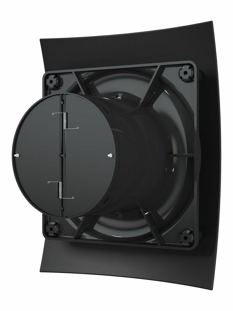 Вентилятор накладной DICITI BREEZE-5C-matt-black, D125 мм обр. клапан