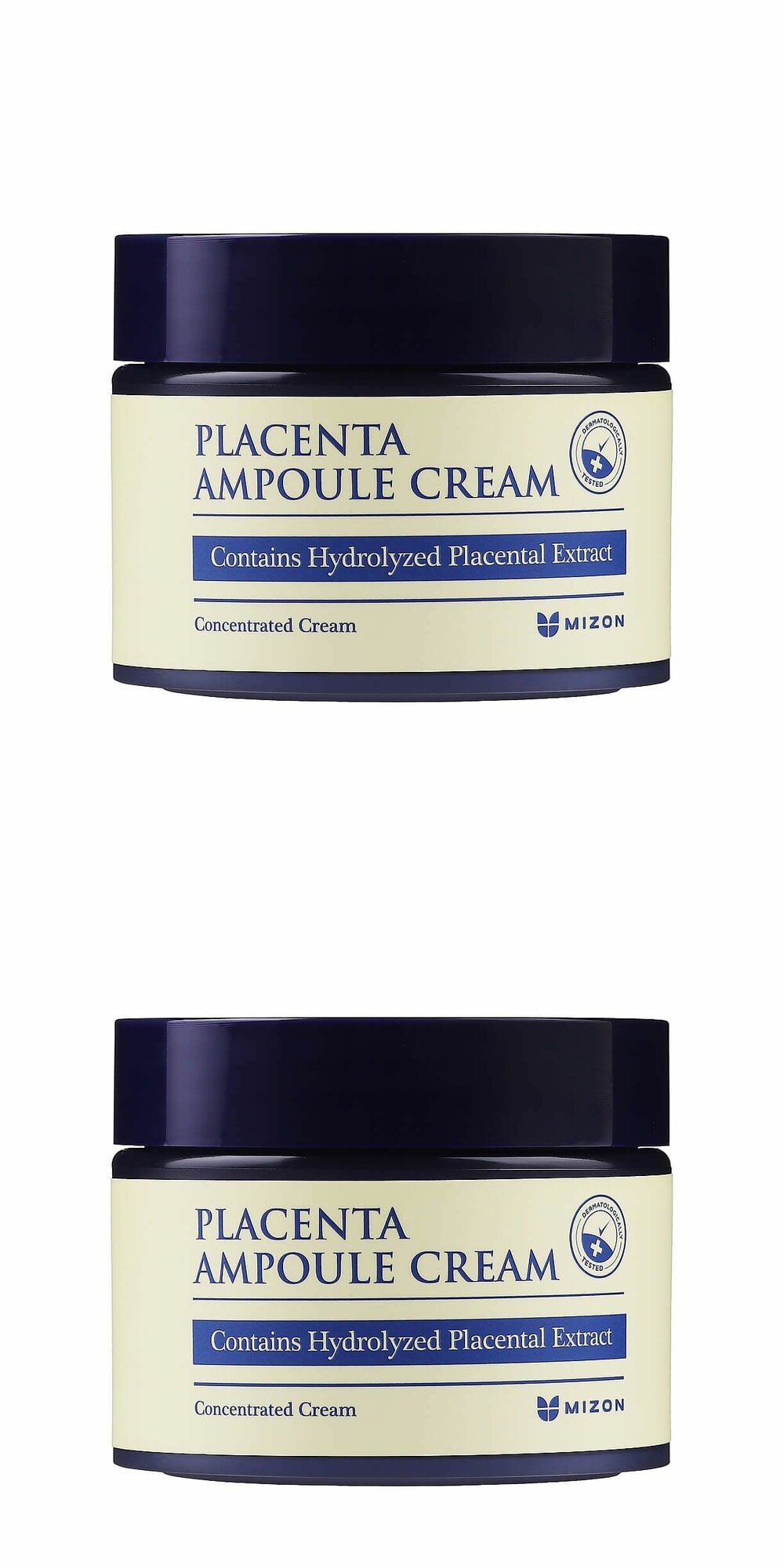 Mizon Крем для лица Placenta ampoule cream, питательный, плацентарный, 50 мл, 2 шт.