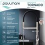 Смеситель для раковины Paulmark Tornado To213402-B с гибким изливом и подключением к фильтру, беретта матовый