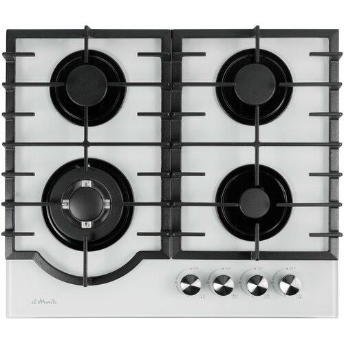 Варочная панель газовая 60 см Газ-контроль Автоподжиг Турбо-конфорка WOK Закаленное стекло il Monte BH-615G 2535300₽