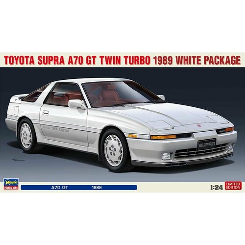 Сборная модель Автомобиль Toyota Supra A70 GT Twin Turbo 1989 White Package, 20504 Hasegawa, 1/24 масштаб