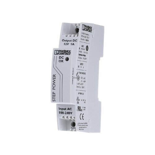 Источник питания постоянного тока 85 264 В 12 В 12 Вт STEP-PS 1AC12DC1 Phoenix 2868538 4046356519960 21024₽