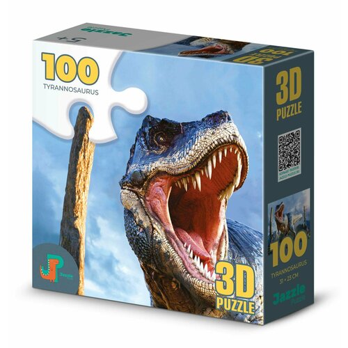 Пазл детский 3D Jazzle Puzzle 100 деталей: Тираннозавр jazzle puzzle пазл jazzle puzzle p1101 тропический лес 60 дет