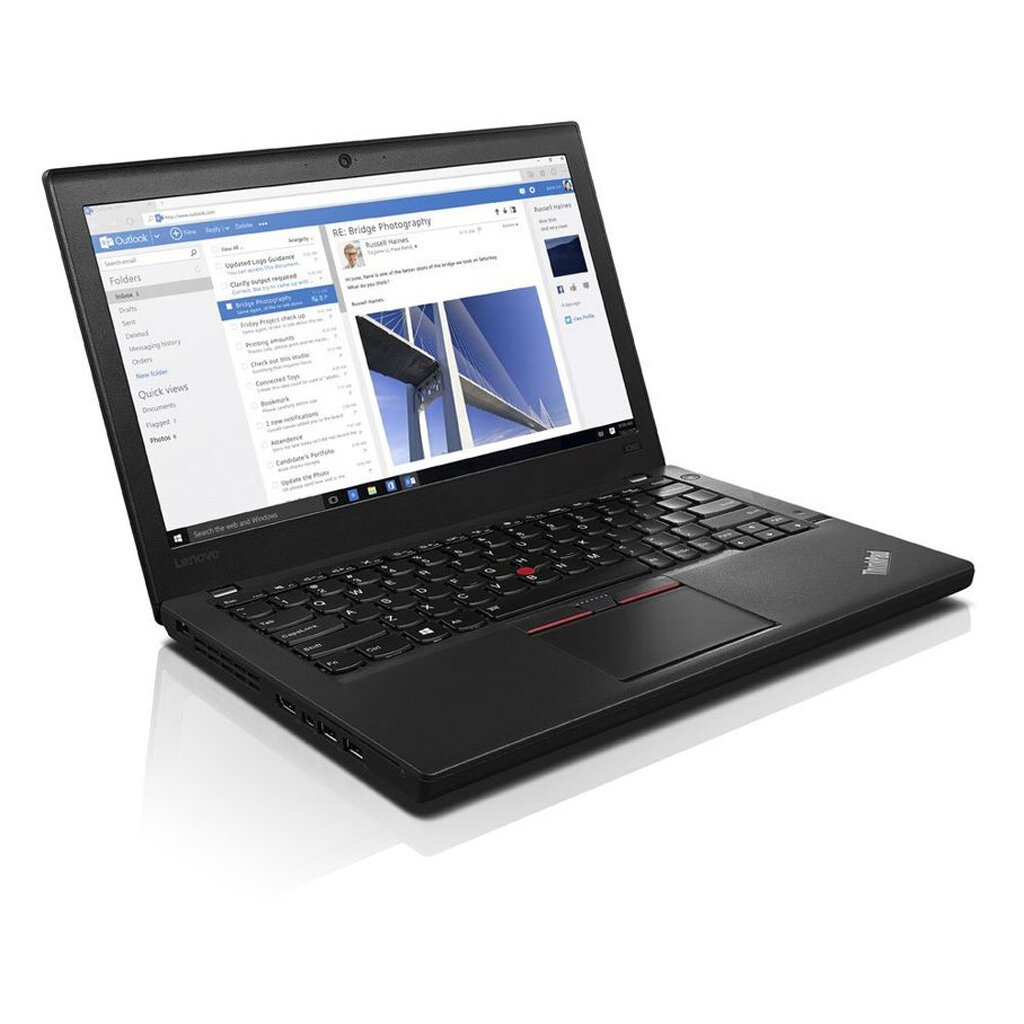 Lenovo X260 Ноутбук 12.5", Intel Core i5-6300U, RAM 8 ГБ, SSD 240 ГБ, Intel HD Graphics 520, Windows Pro, черный, Русская раскладка