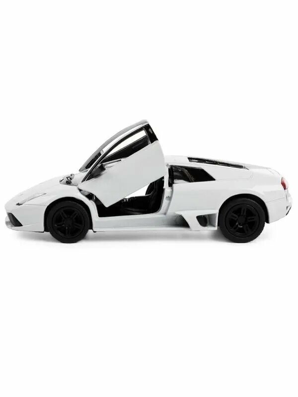 Машинка металлическая Kinsmart 1:36 Lamborghini Murcielago LP640 инерционная, двери открываются. Белый