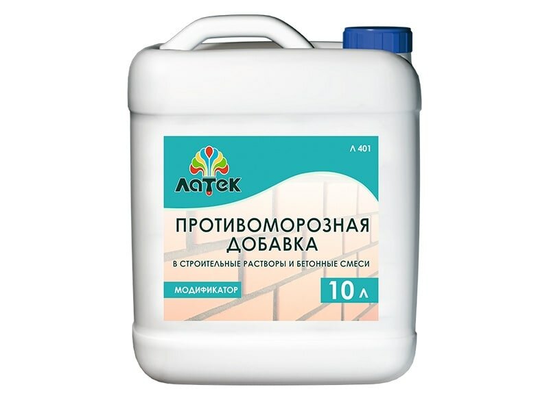 Противоморозная Добавка Латек Л401 10л в Строительные Растворы и Бетонные Смеси.